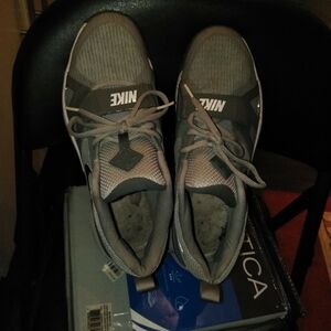 Nike Air Zoom Diamond Elite Turf Baseball Shoes Gray White DZ0503-002 SIZE 10